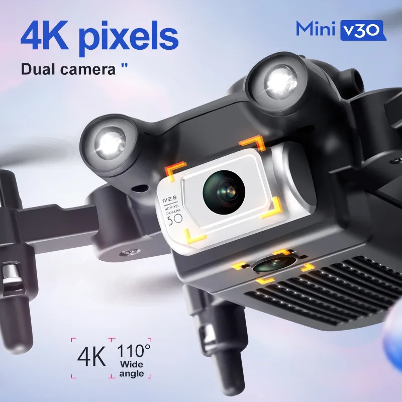 Mini V30 WiFi  With 4K HD Dual - đánh giá và giá Drone Camera 4K