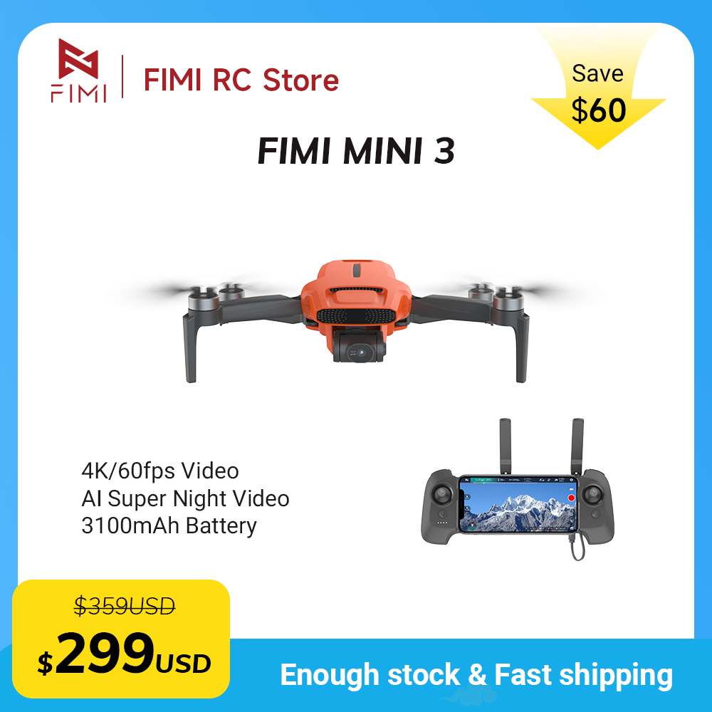 FIMI MINI 3 Camere Drone 4K 60 - đánh giá và giá Drone Camera Lens